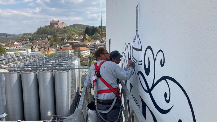 Betonsanierung & Logo-Neugestaltung Kulmbacher Brauerei